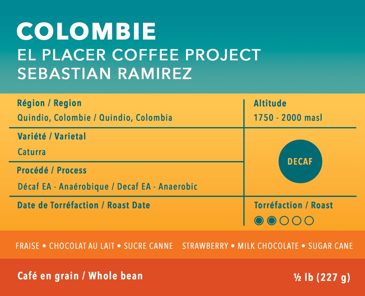 Colombie — El Placer Coffee Project · Décaf